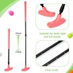 Leyndo 2 Pack Golf Putters for Men and Women With 12 Balls - Two Way Mini Adjustable Putter for Right or Left Handed Golfers - Golf Club Set for Kids Teenagers Adults