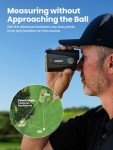 ACEGMET Golf Rangefinder with Slope - 1300 Yards Laser Range Finder with Coach Mode, Golf Scope Distance Finder 7X Magnification 0.1s Flag Pole Locking Vibration Magnetic USB C Rechargeable