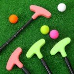 Leyndo 2 Pack Golf Putters for Men and Women With 12 Balls - Two Way Mini Adjustable Putter for Right or Left Handed Golfers - Golf Club Set for Kids Teenagers Adults