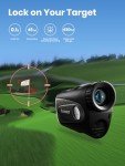 ACEGMET Golf Rangefinder with Slope - 1300 Yards Laser Range Finder with Coach Mode, Golf Scope Distance Finder 7X Magnification 0.1s Flag Pole Locking Vibration Magnetic USB C Rechargeable