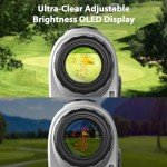 Gogogo Sport Vpro Gen 2 Golf Laser Rangefinder, Ultra-Clear Optics with 99% Transmission Lens OLED Display, Dual Power Sources, FlagLock/Slope/Magnetic/Lightweight (Gen 2)