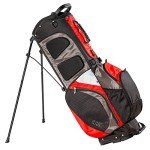 Izzo Golf Izzo Ultra-Lite Stand Golf Bag With Exclusive Features, Black/Gray/Red, 11-way top