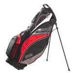 Izzo Golf Izzo Ultra-Lite Stand Golf Bag With Exclusive Features, Black/Gray/Red, 11-way top