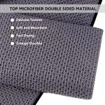 LUSTEMBER 3 Pack Large Golf Towels, 16" x 24" Tri-Fold Portable Microfiber Fabric Waffle Pattern Golf Towel for Golf Bag with Carabiner Clip to Quickly Remove Sand, Mud, Dirt and Sweat