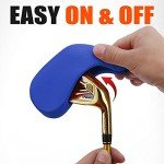 PGM Golf Club Covers, 10pcs Protective Washable Golf Iron Head Covers Set with Number Opening, Easy On and Off, Fits Right Handed Brands