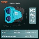 VEVOR Golf Rangefinder, 1000 Yards Laser Golfing Hunting Range Finder, 6X Magnification Distance Measuring, Golfing Accessory with External Magnet Mount, High-Precision Flag Lock, Slope, and Batteries