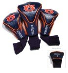 Team Golf NCAA Auburn University Tigers Contour Golf Club Headcovers (3 Count) Numbered 1, 3, & X, Fits Oversized Drivers, Utility, Rescue & Fairway Clubs, Velour lined for Extra Club Protection