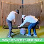 GoSports Golf Swing Bag, Impact Position Trainer - Master Proper Club and Hand Position at Impact, Great for All Skill Levels, Blue