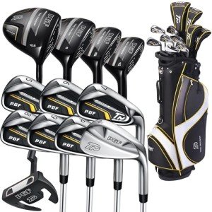 PGF Men's Gold TP Complete Golf Club Package Set [17-Pieces] [Hand: Right] [Length: Standard]