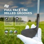 ALVO GOLF Premium Golf Wedges 52/56/60 Sets or Individual Wedges - 52 degree Gap Wedge, 56 degree Sand Wedge, 60 degree lob Wedge Golf Club - Pitching Wedge for Men Right Hand - Wedges Golf - Max spin