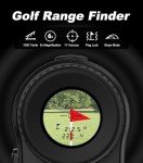 Golf Rangefinder with Slope, 1000 Yards Range Finder Golf, 6X Magnification, Flag Pole Locking Vibration, Recharable Golf Range Finder