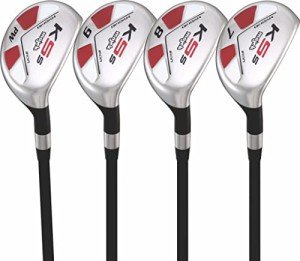 Majek Men's Golf All Hybrid Complete Partial Set, which Includes: #7, 8, 9, PW Senior Flex Right Handed New Utility “A Flex Club
