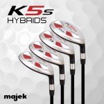 Majek Men's Golf All Hybrid Complete Partial Set, which Includes: #7, 8, 9, PW Senior Flex Right Handed New Utility “A Flex Club