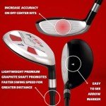 Majek Men's Golf All Hybrid Complete Partial Set, which Includes: #7, 8, 9, PW Senior Flex Right Handed New Utility “A Flex Club
