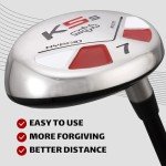Majek Men's Golf All Hybrid Complete Partial Set, which Includes: #7, 8, 9, PW Senior Flex Right Handed New Utility “A Flex Club