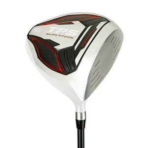 Powerbilt TPS Supertech 10.5 Degree Left Handed Golf Driver for Men, White/Red Includes Head Cover
