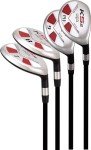 Majek Men's Golf All Hybrid Complete Partial Set, which Includes: #7, 8, 9, PW Senior Flex Right Handed New Utility “A Flex Club