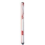 SuperStroke Zenergy Tour 3.0 17" Golf Putter Grip with No Taper Enhanced SPYNE Technology, New Multi-Zone Texturing and Tech-Port, White/Red