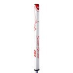 SuperStroke Zenergy Tour 3.0 17" Golf Putter Grip with No Taper Enhanced SPYNE Technology, New Multi-Zone Texturing and Tech-Port, White/Red