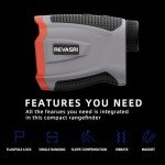 REVASRI Range Finder for Golf, Rangefinder with Slope, Magnetic Mount and Pin Lock Vibraiton, 1000 Yards Range Finder for Golfers, USB-C Rechargeable
