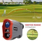 REVASRI Range Finder for Golf, Rangefinder with Slope, Magnetic Mount and Pin Lock Vibraiton, 1000 Yards Range Finder for Golfers, USB-C Rechargeable