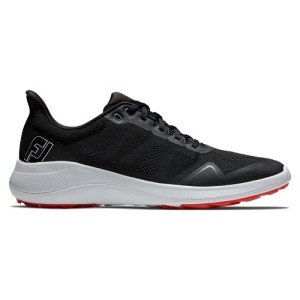 FootJoy Men's FJ Flex Previous Season Style Golf Shoe, Black/White/Red, 9