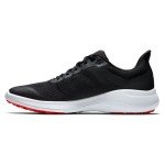 FootJoy Men's FJ Flex Previous Season Style Golf Shoe, Black/White/Red, 9