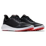 FootJoy Men's FJ Flex Previous Season Style Golf Shoe, Black/White/Red, 9