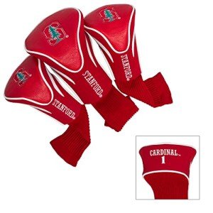 Team Golf NCAA Stanford Cardinal Contour Golf Club Headcovers (3 Count) Numbered 1, 3, & X, Fits Oversized Drivers, Utility, Rescue & Fairway Clubs, Velour lined for Extra Club Protection