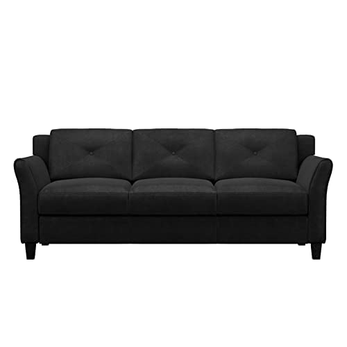 Lifestyle Solutions CCHRFKS3M26BKVA Harrington Sofa, Black