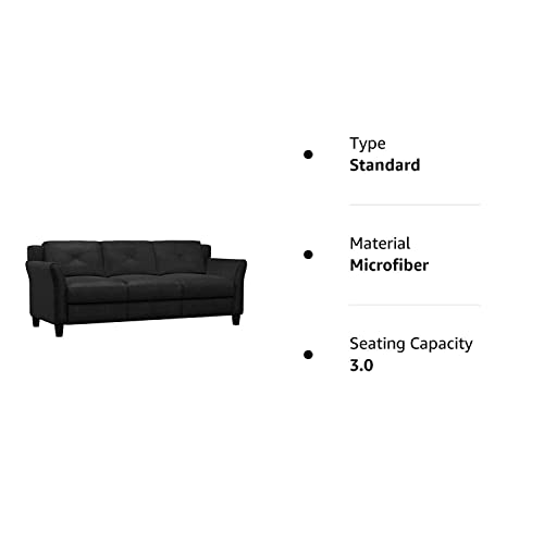 Lifestyle Solutions CCHRFKS3M26BKVA Harrington Sofa, Black