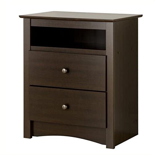 Edenvale Espresso Tall Nightstand with Cubbie