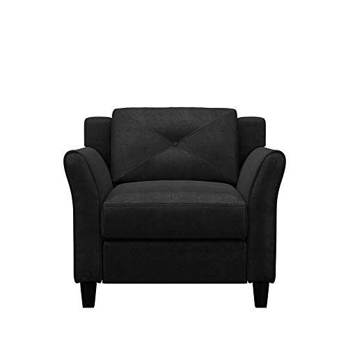 Harrington Armchair - Black, 35.4"W x 32"D x 32.7"H