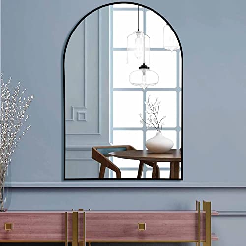 Arched Black Mirror for Wall Décor
