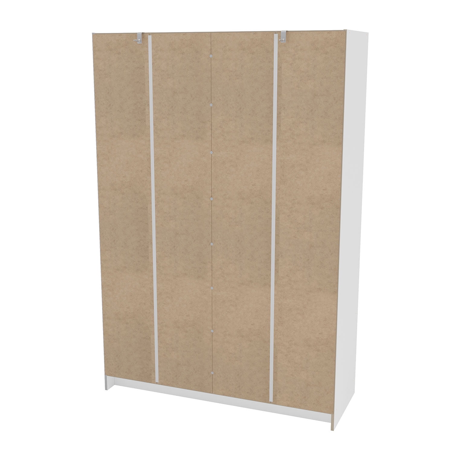 Polifurniture Denmark 4 Door Bedroom Armoire with Drawers, White