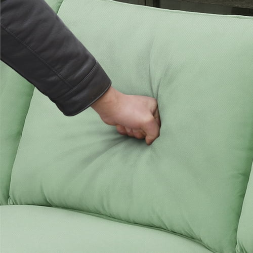 Green Modular Sectional Sofa with Ottoman, 7 Seats