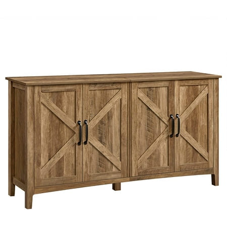 Adjustable Shelf Buffet Cabinet for Rustic Living Room