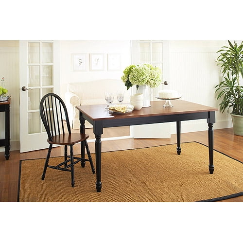 Autumn Lane Farmhouse Dining Table, Black/Oak