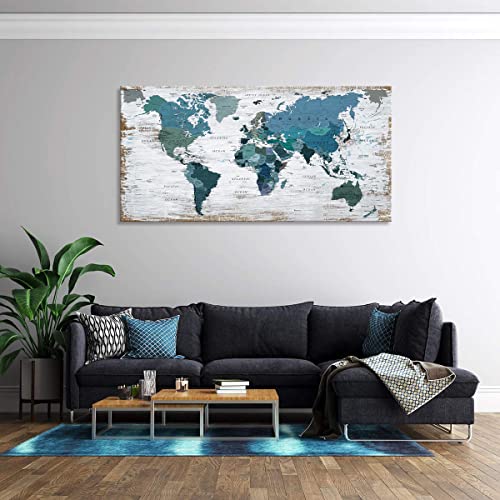 World Map Canvas Wall Art Decoration for Home