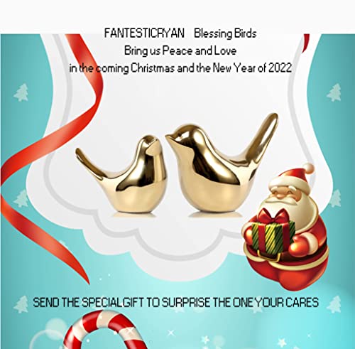 Gold bird statues for modern home decor