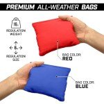 GoSports 4 x 2 ft Regulation Size Wood Cornhole Board Set - Scrapwood Design, Includes 2 Boards, 8 Bean Bags, Carrying Case and Game Rules