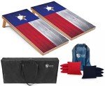 Tailgating Pros Regulation Flag Cornhole Board Sets * Includes 8 Bean Bags and Carrying Totes * 4'x2' Flag Toss Game * Several Corn Hole Board Designs to Choose from!