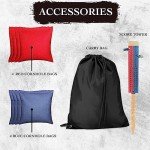 BackYardGamesUSA Pro Cornhole Boards Set | Made in USA | 3/4 Baltic Birch | No Bounce | Triple Thick Legs | Two Brace & Handles, Tournament 2x4 Regulation Set with Score Tower & Cornhole Bags