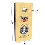 SLICK WOODY's CORNHOLE CO Coors Banquet Cornhole Set with 8 Cornhole Bags, Baltic Birch Plywood Tops for The Smoothest Flattest Playing Surface, Retractable Legs and Back Bounce Brace
