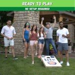 SLICK WOODY's CORNHOLE CO Coors Banquet Cornhole Set with 8 Cornhole Bags, Baltic Birch Plywood Tops for The Smoothest Flattest Playing Surface, Retractable Legs and Back Bounce Brace