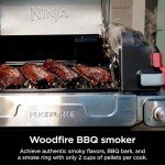 Ninja FlexFlame, Grill and Smoker, Electric and Propane Grill, Roaster, BBQ Grill, 5-in-1 Cooking System, 3 Burner, Digital Control, Outdoor Cooking, Griddle, Pizza Maker, Stainless Steel, PG301
