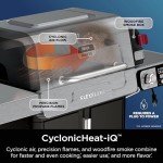 Ninja FlexFlame, Grill and Smoker, Electric and Propane Grill, Roaster, BBQ Grill, 5-in-1 Cooking System, 3 Burner, Digital Control, Outdoor Cooking, Griddle, Pizza Maker, Stainless Steel, PG301