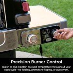 Ninja FlexFlame, Grill and Smoker, Electric and Propane Grill, Roaster, BBQ Grill, 5-in-1 Cooking System, 3 Burner, Digital Control, Outdoor Cooking, Griddle, Pizza Maker, Stainless Steel, PG301