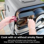 Ninja FlexFlame, Grill and Smoker, Electric and Propane Grill, Roaster, BBQ Grill, 5-in-1 Cooking System, 3 Burner, Digital Control, Outdoor Cooking, Griddle, Pizza Maker, Stainless Steel, PG301