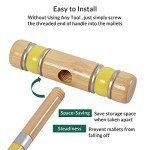ApudArmis Six Player Croquet Set with Premiun Rubber Wooden Mallets 28In,Colored Ball,Wickets,Stakes - Lawn Backyard Game Set for Adults/Teenagers/Family (Large Carry Bag Including)